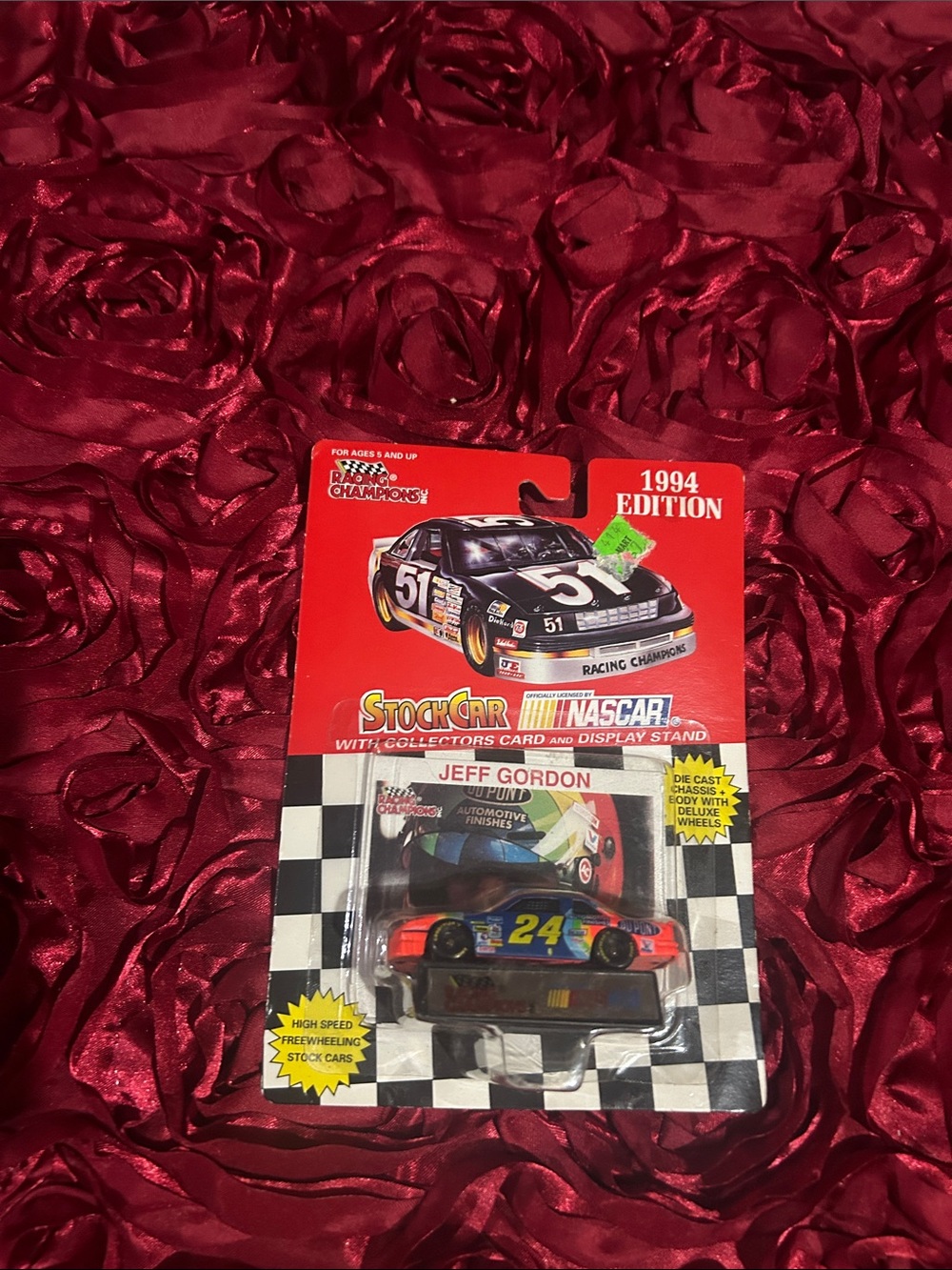 Jeff Gordon Die-Cast Stock Car Toy - Black/Blue/Yellow by